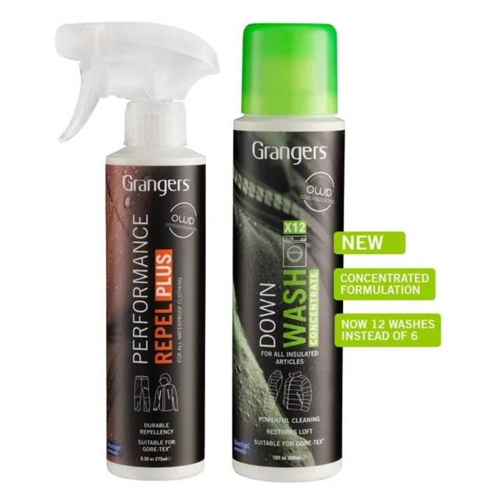 Grangers Down Wash + Performance Repel Plus pehely ruhaápoló szett, mosószer és impregnáló