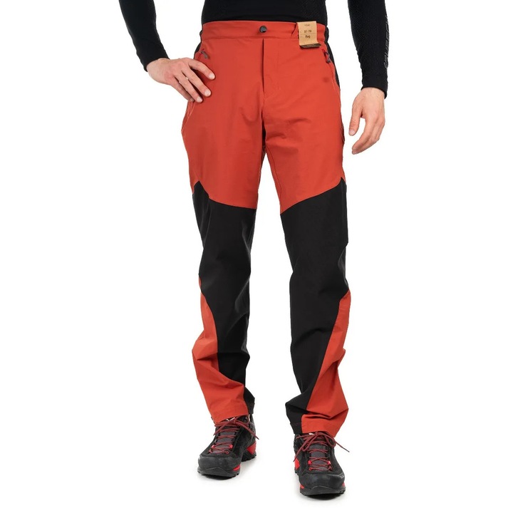 Pantaloni sport barbati, Rab, poliamida/poliuretan, rosu/negru