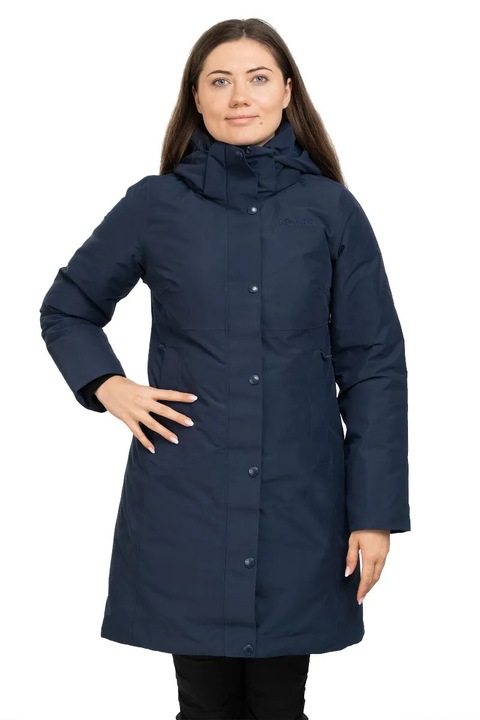 Дамско яке, Marmot, сваляща се качулка, полиестер, водоустойчиво, тъмносиньо