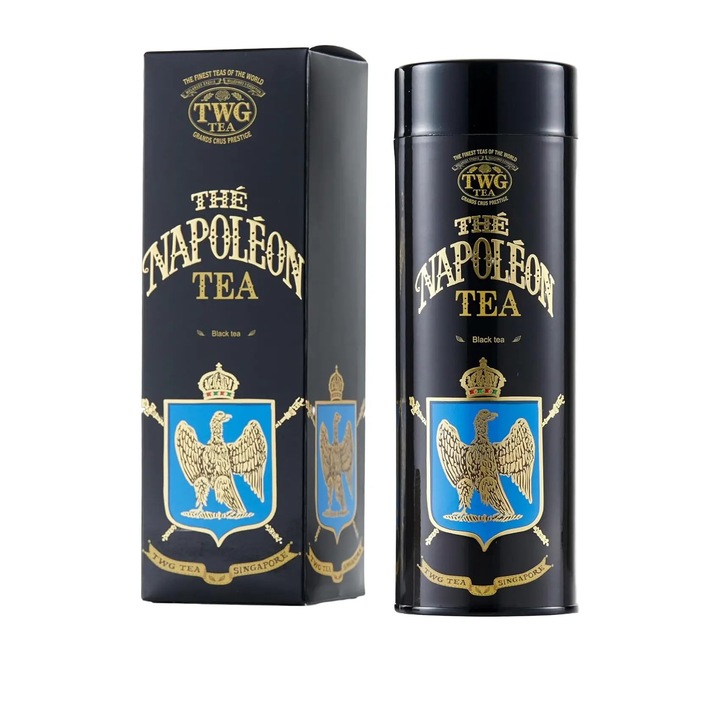 Ceai negru premium TWG Tea, Napoleon Haute Couture, note de vanilie și caramel, recipient metalic, 100 g