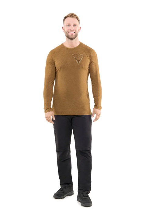 Bluza barbati Viking, maro deschis, maneca lunga, lana, L INTL