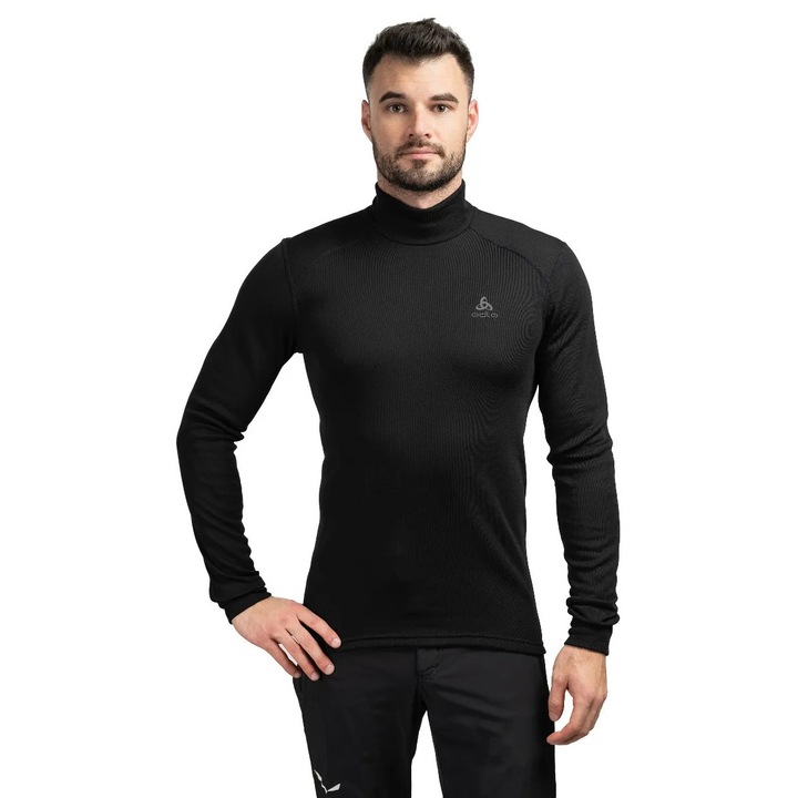 Мъжка термо блуза Odlo Active Warm, рециклиран полиестер, черна, S INTL