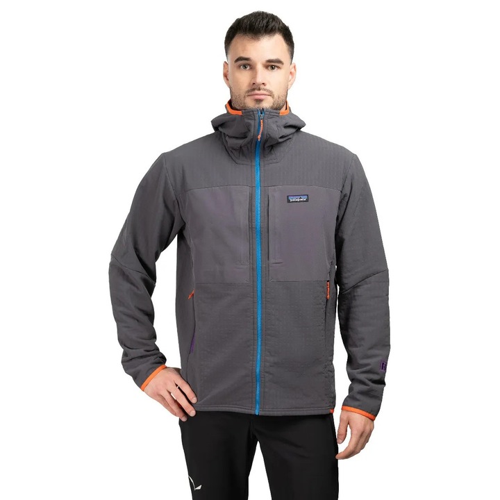 Geaca softshell barbati R2 Techface Hoody Patagonia, gri