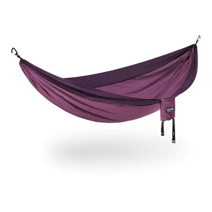 Hamak Eno SingleNest, material FreeWave, 181 kg, rapid uscare, culoare Berry-Plum