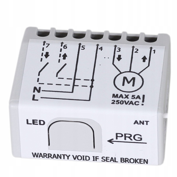 Sterownik roletă 230V AC, Elmes, montaj încastrat, compatibil telecomenzi, 42x35x21mm