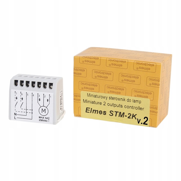Sterownik Elmes STM-2K v.2, 2 canale, control wireless, 230VAC, carcasa mini