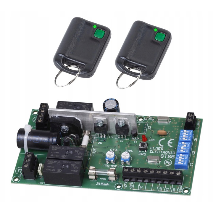 Kit control poartă 24V DC, Elmes, 2 telecomenzi UMB100HT, protecție suprasarcină, autoînchidere, wireless
