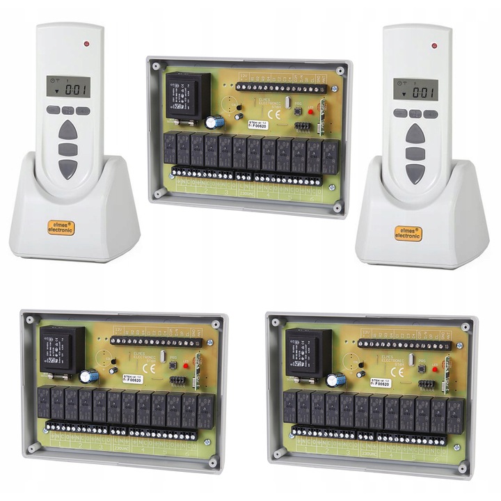 Set 3 controlere ST6H și 2 telecomenzi STX v.2, control 6 rulouri, wireless, 35 canale