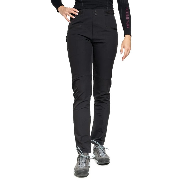 Viking női sportnadrág, Expander Warm, elasztikus softshell, vízálló, fekete