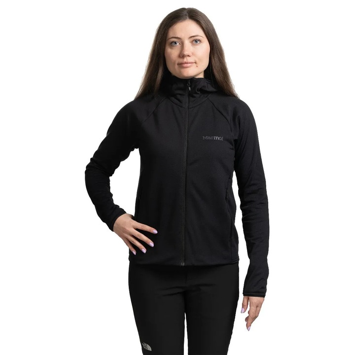 Hanorac fleece de catarat pentru femei Leconte Fleece Hoody Women, negru, M INTL