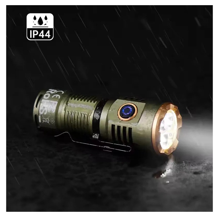 Компактен фенер Naturehike, модел CNK2300011, 600 lm, 3 режима на осветление, водоустойчив, с магнитен държач, включен USB-C кабел