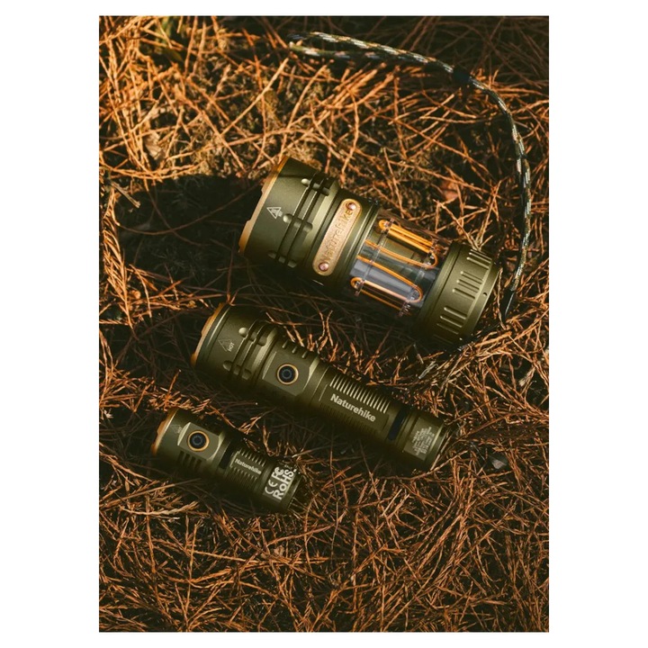 Фенер Lanterna NATUREHIKE CNK2300011, 2800lm, 3 режима, водо- и прахоустойчив, с USB-C кабел, пълен комплект