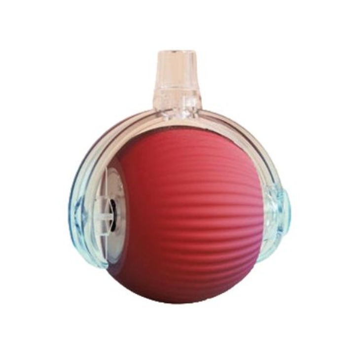 Interaktív labda kutyáknak és macskáknak, piros, műanyag, gyors töltés, 6 óra játékidő