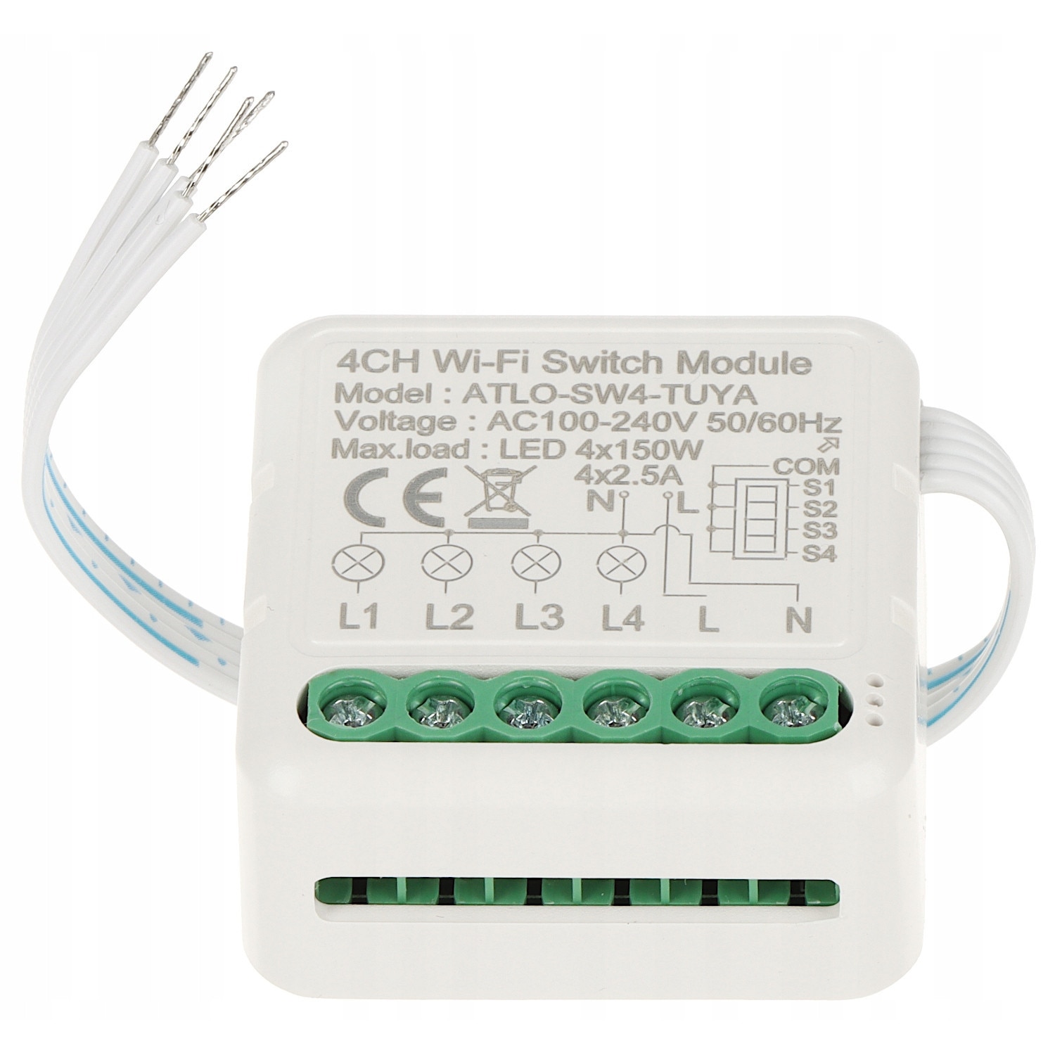 Controler Smart LED Wi-Fi, 4 canale, Tuya, wireless, 100-240VAC - eMAG.ro