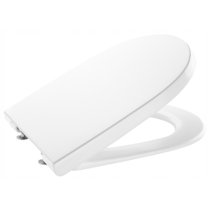 Deska wc Roca GAP ROUND, alb, 419x357x45mm, wolnoopadajaca, antibacteriana