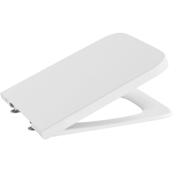 Капак за тоалетна чиния Roca Inspira Square, мат бял, Supralit, Soft-Close