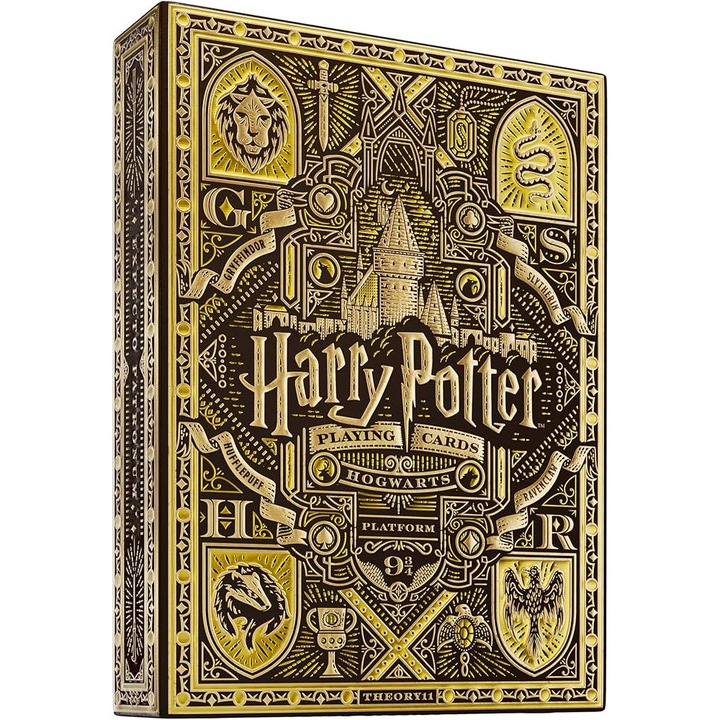 Carti de joc premium Harry Potter, Theory11, Hufflepuff, cutie decorata, set