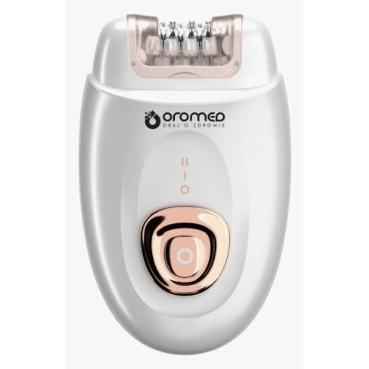 Епилатор OROMED Oro-Epil Silk, 2 скорости, бял/златист, за суха кожа