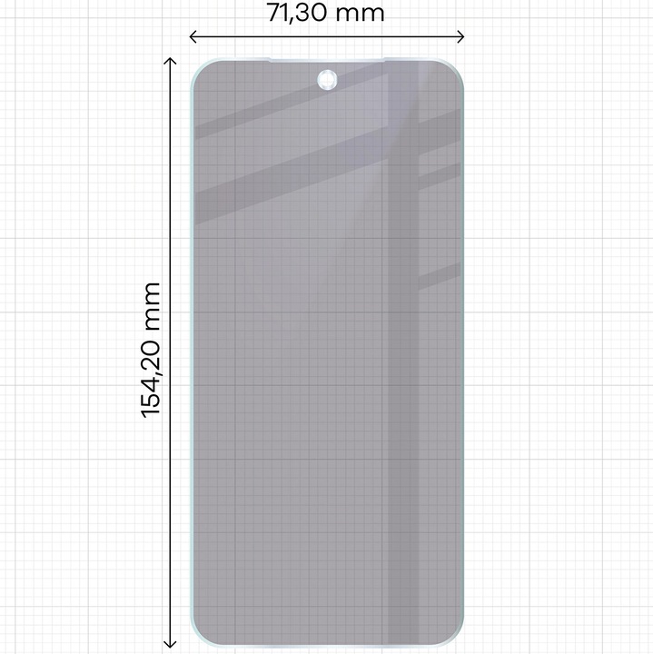 Стъклен протектор за поверителност, Bizon Glass Mule Shadow за Oppo Find X9