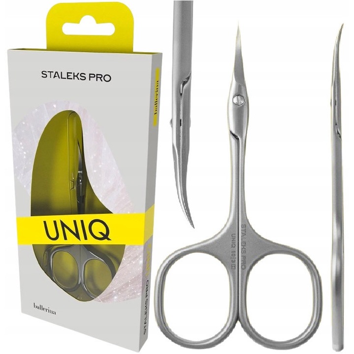 Staleks Uniq 10 professzionális olló, kúpos pengék 3mm, ergonomikus kialakítás, rozsdamentes acél