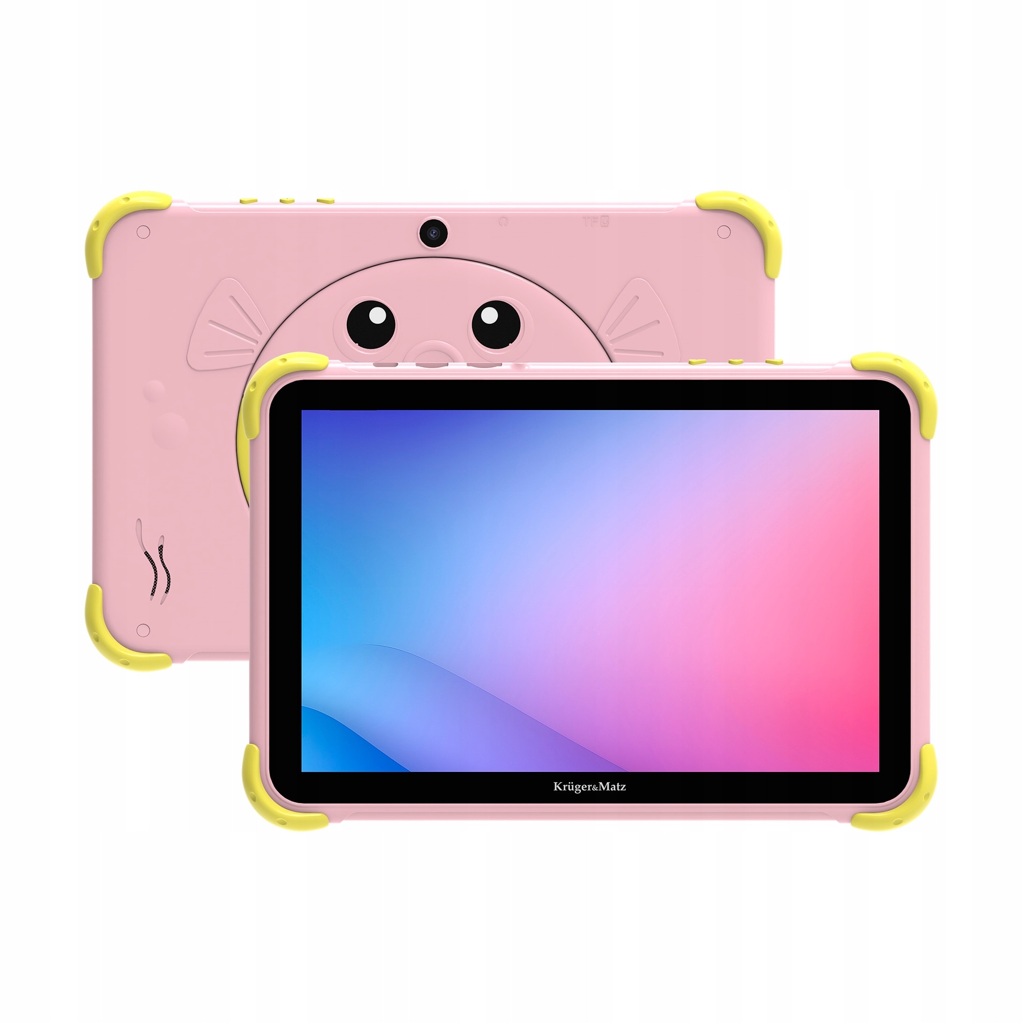 Tableta pentru copii Kruger&Matz FUN 1008, 10,1", 4GB RAM, 64GB, roz, 162x180x17,5mm, LTE, WiFi, GPS, Android 13