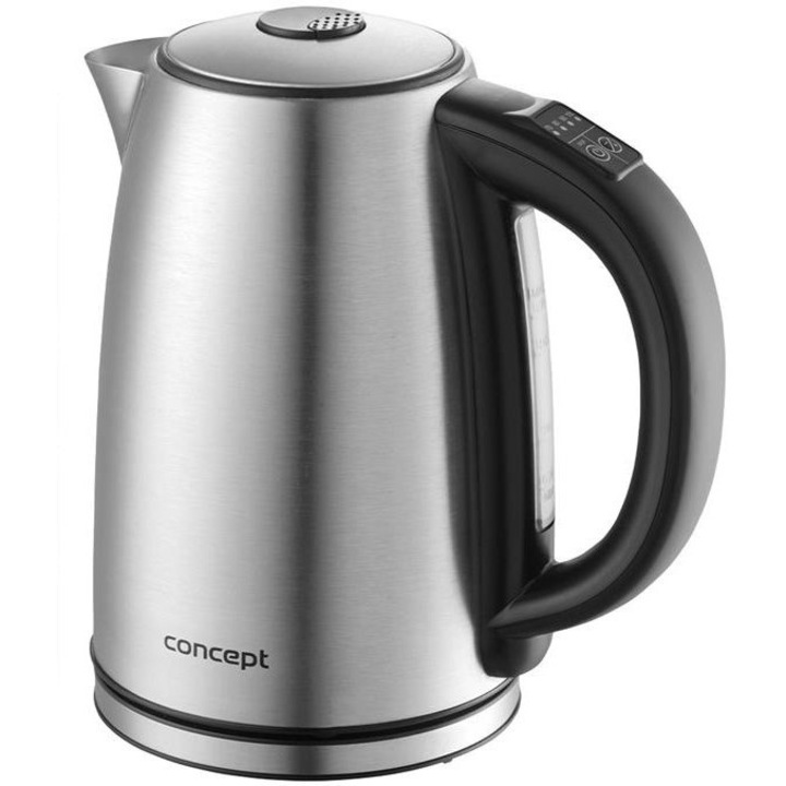 Fierbator electric Concept RK3350, 1,7l, reglare temperatura, inox, 23x24,2x15,4cm