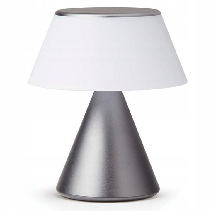 Lampa LED portabilă Lexon Luma M, 9 culori, gri, 10.8cm