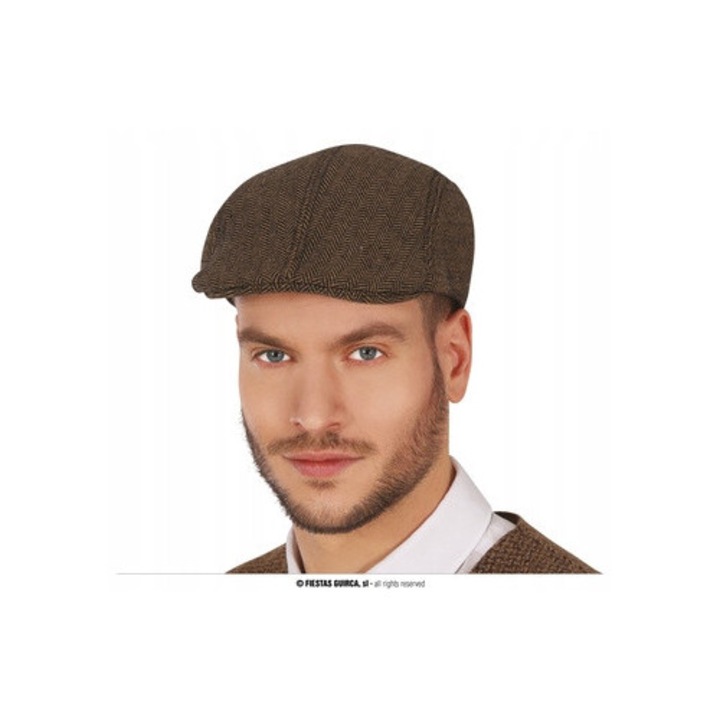 Beretă stil englezesc, Guirca, neagră, unisex, marime universală