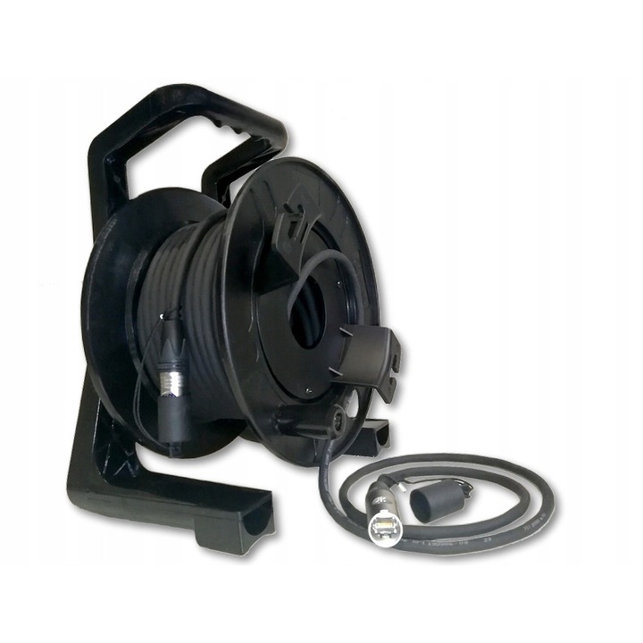 Cablu logic S/FTP Cat 6A, Super Kable, 30m, ETHERCON, negru, pe bobina