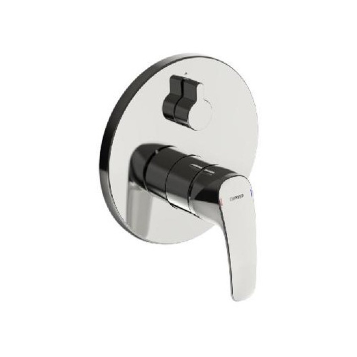 Hansa szaniter csaptelep, falra szerelhető, 2 kimenet, króm, 21l/perc