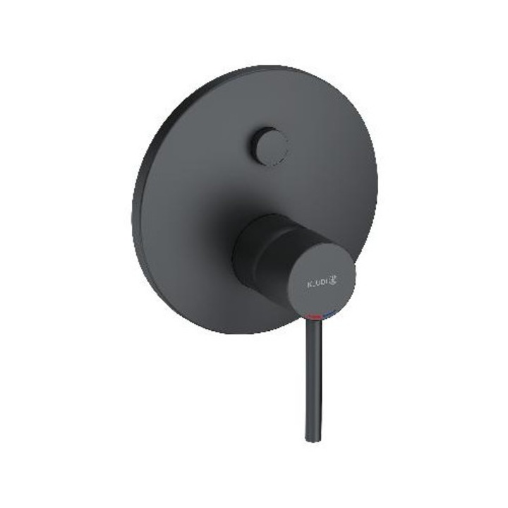 Fali csaptelep, Kludi, matt fekete, 2 fogyasztó, 29 l/perc, 170mm