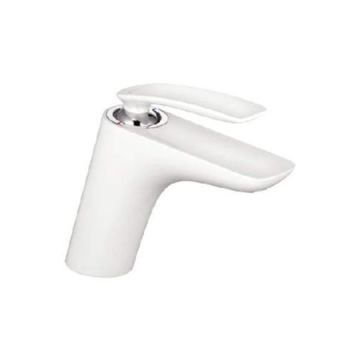 Baterie sanitara, Kludi, mosdó, fehér/króm, 8,0 l/perc, 100 mm