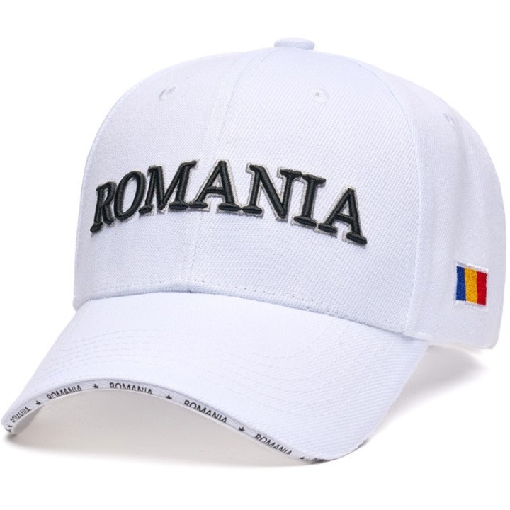 Sapcă bărbați Rexford, deluxe, alb, broderie 3D, reglabil, 57-58cm