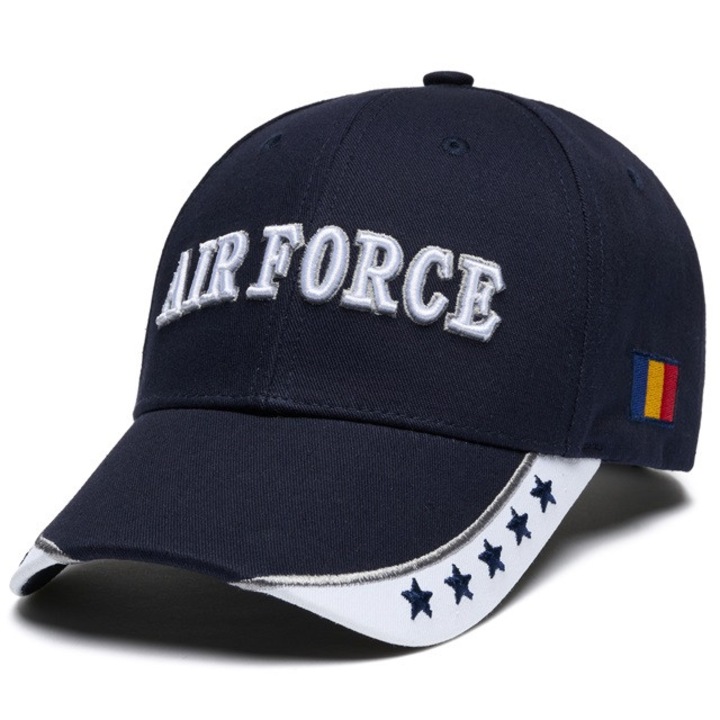 Sapcă bărbați Rexford RO AIR FORCE, broderie 3D, tricolor, reglabil, 58cm, bumbac