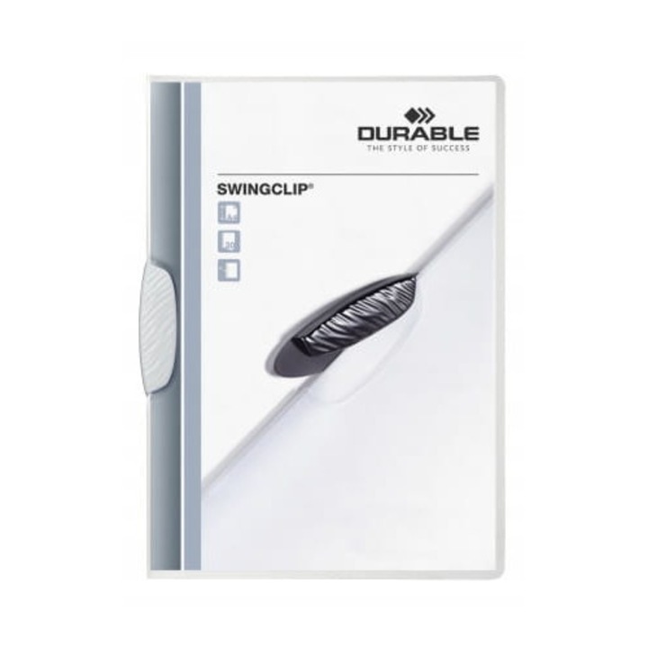 Dosar Durable A4 cu clema Swingclip, alb, capacitate 1-30 coli