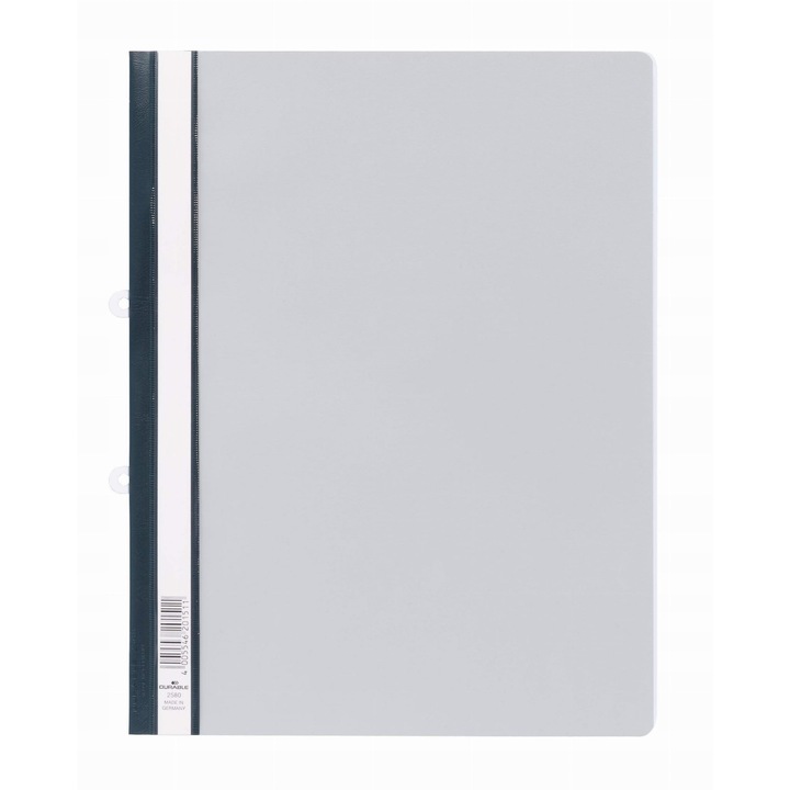 Dosar A4 Durable, PVC, copertă transparentă, suport pentru atașare