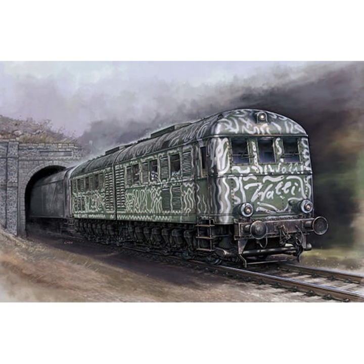 Комплект пластмасов модел Trumpeter V188 Локомотив Вермахт, 720 части, 87,6x14см