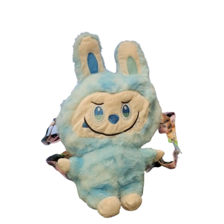 Labubu Játék, Hátizsákos Type, Plüss, Kék, 30x18 cm62