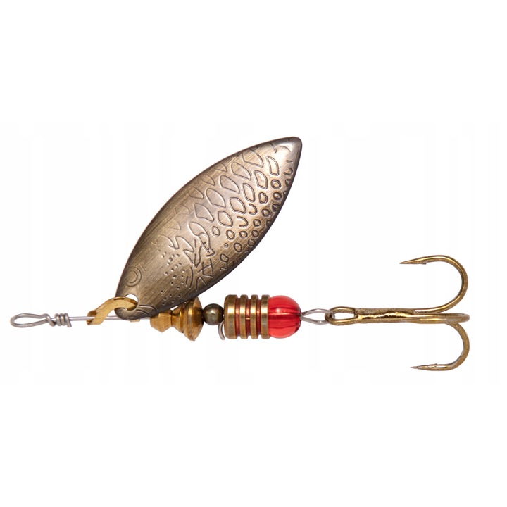 Mikado oszcilláló kanál, Willow 22g, 7cm, antik sárgaréz, 1 db-os csomag