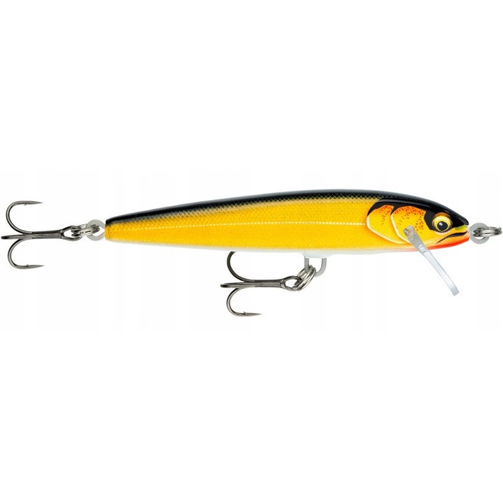 Vobler Rapala Floater Elite 8.5cm 6.5g Gold Shad, model plutitor, 2 carlige nr. 10