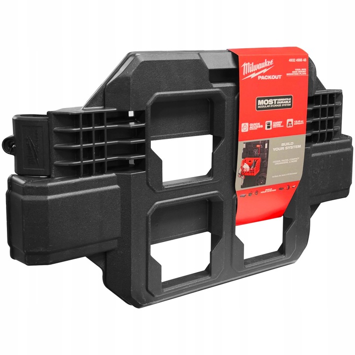 Placa de montaj laterală Milwaukee PACKOUT, rezistentă la impact, pentru organizarea uneltelor