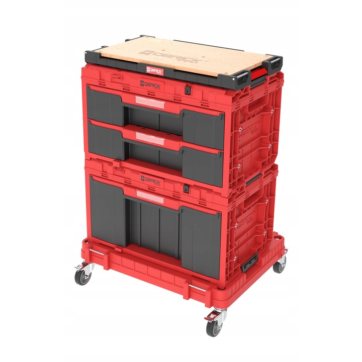 Cutie scule Qbrick System ONE 2.0 SET ATELIER RED Ultra HD, modular, mobil, 70x40x30cm