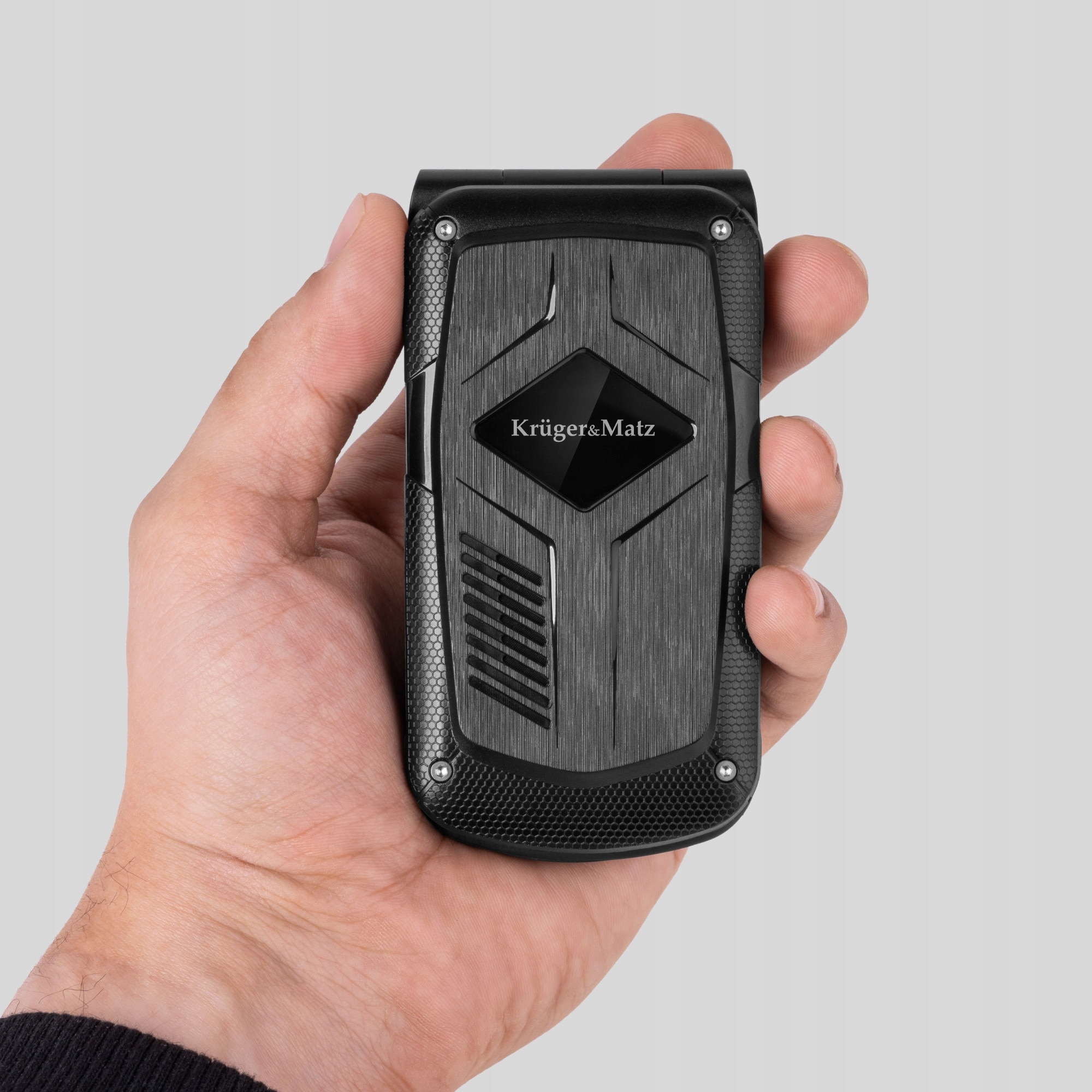 Telefon mobil Kruger&Matz Iron 5 Flip, 4G, Dual SIM, IP68, negru, 108x55x23mm