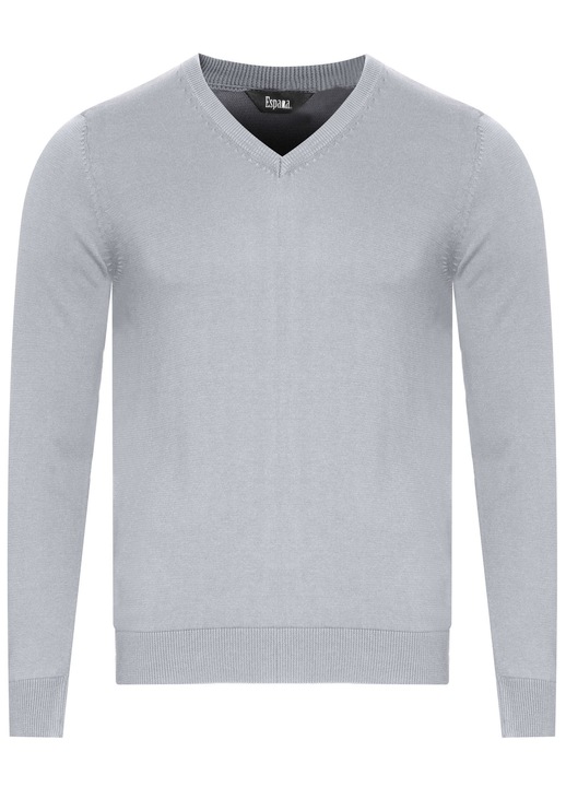 Pulover barbati, Espada, 60000VY-S4, gri deschis, 100% bumbac, L INTL