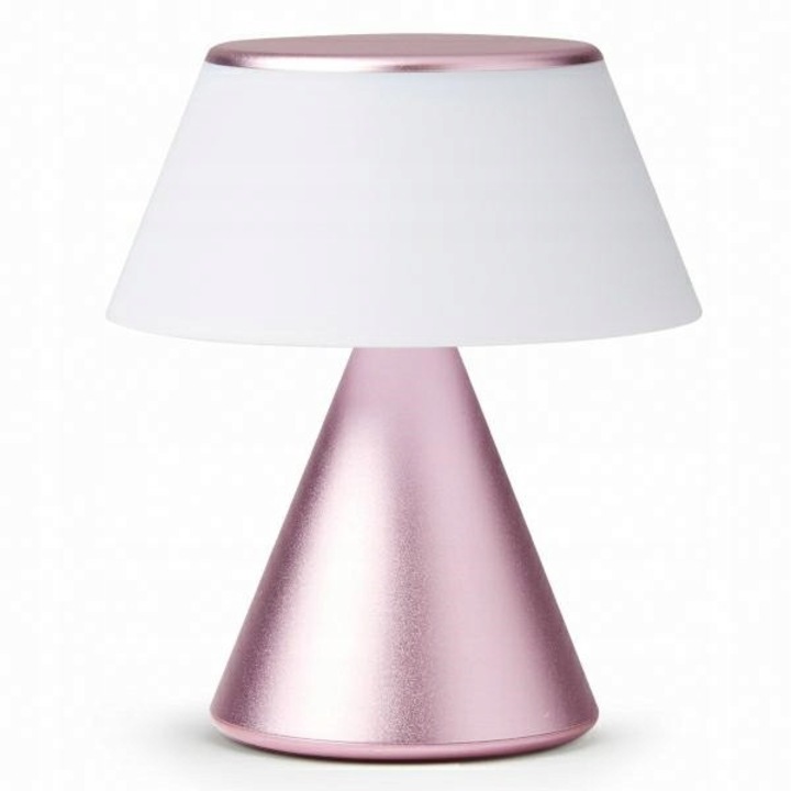 Lampă LED portabilă Lexon Luma M, roz, 9 culori, rezistentă la apă IPX4, 11cm