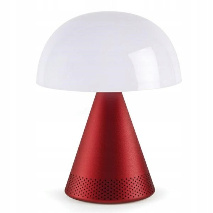 Lampa LED Lexon Mina Audio L, Difuzor Bluetooth 5W, Autonomie 24h, USB-C, Dark Red
