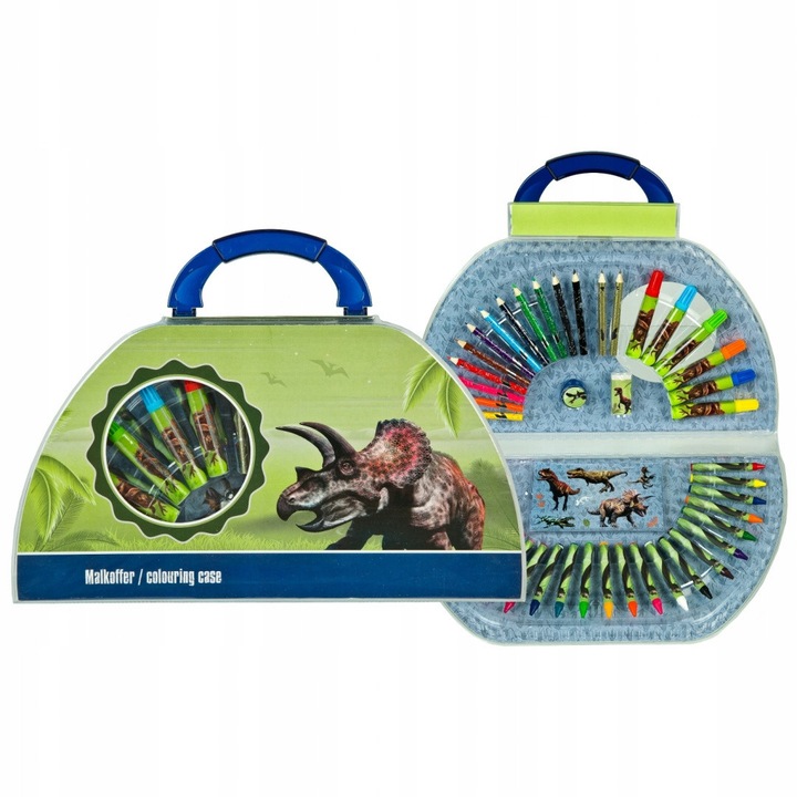 Set de Colorat Dinozaur, Undercover, 51 Piese, Multicolor, pentru Copii 3+