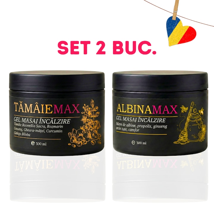 Ortofino Set 2 Bucati Gel Tamaie MAX – calmant si regenerant pentru articulatii si muschi 600ml