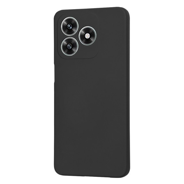 Husa Upzz® SoftFlex Pentru Honor X5c Plus, Silicon Soft, Protectie La Camera, Alcantara La Interior, Black