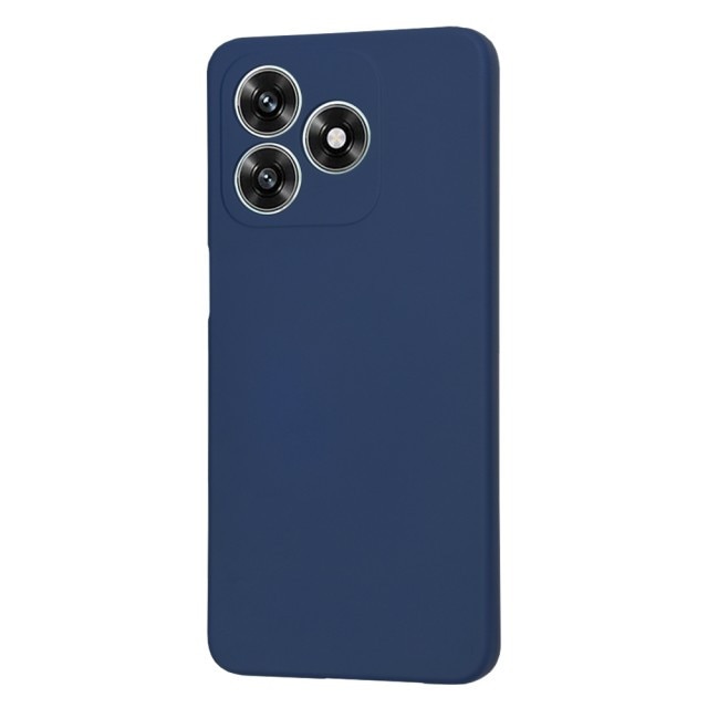 Husa Upzz® SoftFlex Pentru Honor X5c Plus, Silicon Soft, Protectie La Camera, Alcantara La Interior, Blue Navy